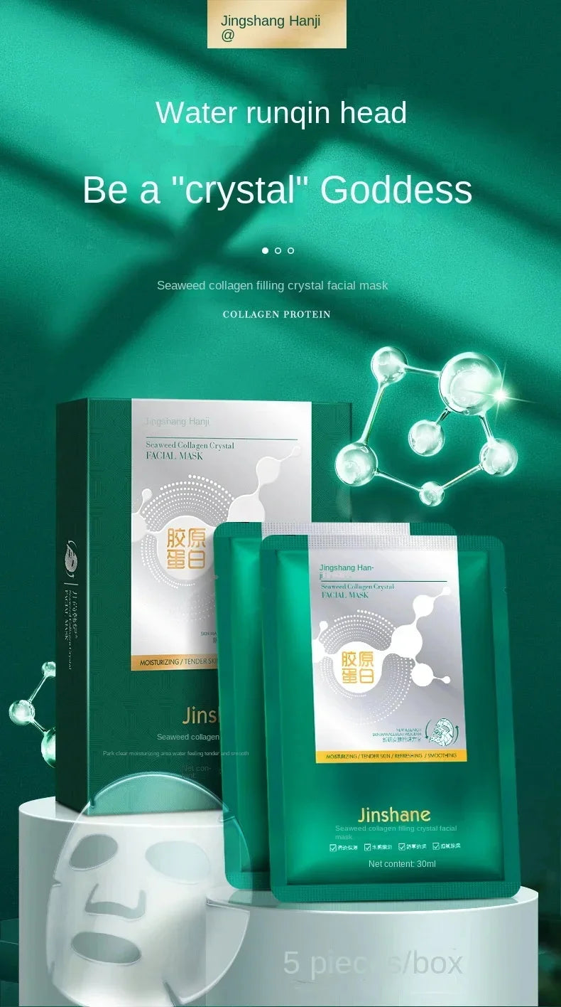5pcs*30ml Hot Sale Seaweed Collagen Filling Crystal Mask Replenishing Fruit Jelly Skin Transparent Mask Skin Care Masque