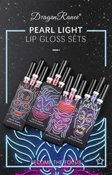 Halloween Lip Gloss Set Sparkling Purple Black Non Stick Lipstick Trio For Party Makeup Beauty Gift