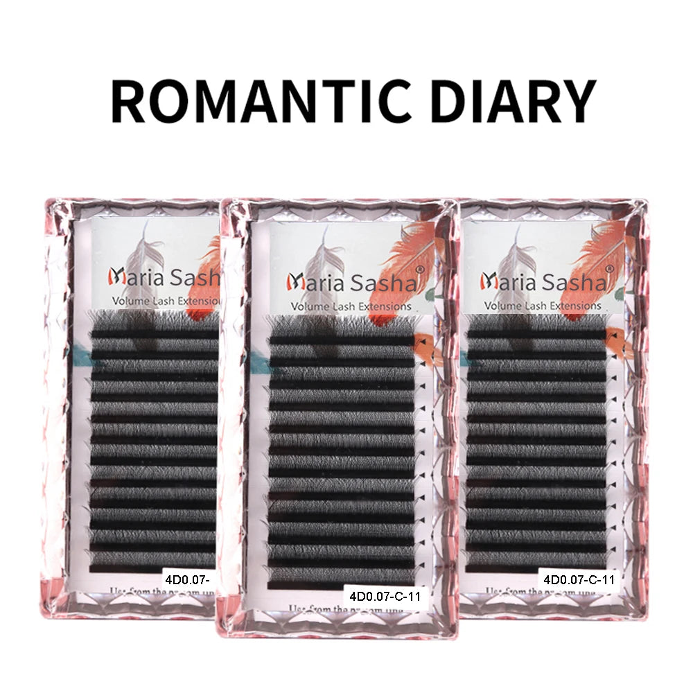 MARIA W Shape Eyelash Extensions  3D 4D 5D 6D 7D Premade Fans Speed Eyelash Extensions Natural Soft Light Full Dense