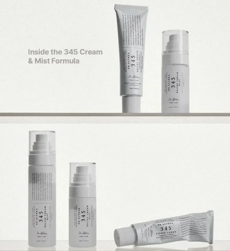 Dr.Althea 345 Relief Cream 60ML 100ML Antioxidant Shrink Pores Lightweight Lasting Serum Hydrating Smoothing Essence Mist 147