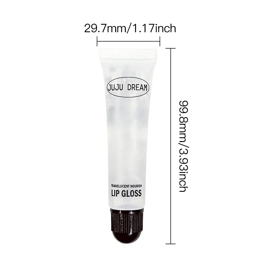 JUJU DREAM Translucent Nourishing Lip Gloss Hydrating Clear Lip Oil Repairing Glossy Lip Care