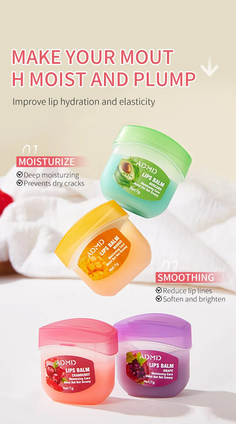 8 Pieces Vaseline Lip Balm Set Rose Lemon Flavor Moisturizing Anti-Dry Crack Long Lasting Nourishing Lip Mask Lip Care
