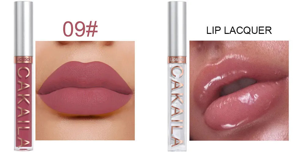 4pcs/10pcs/set Nude Lip Gloss Matte Velvet Lipstick Waterproof Long-lasting  Liquid Lipstick Women Moist Lip Tint