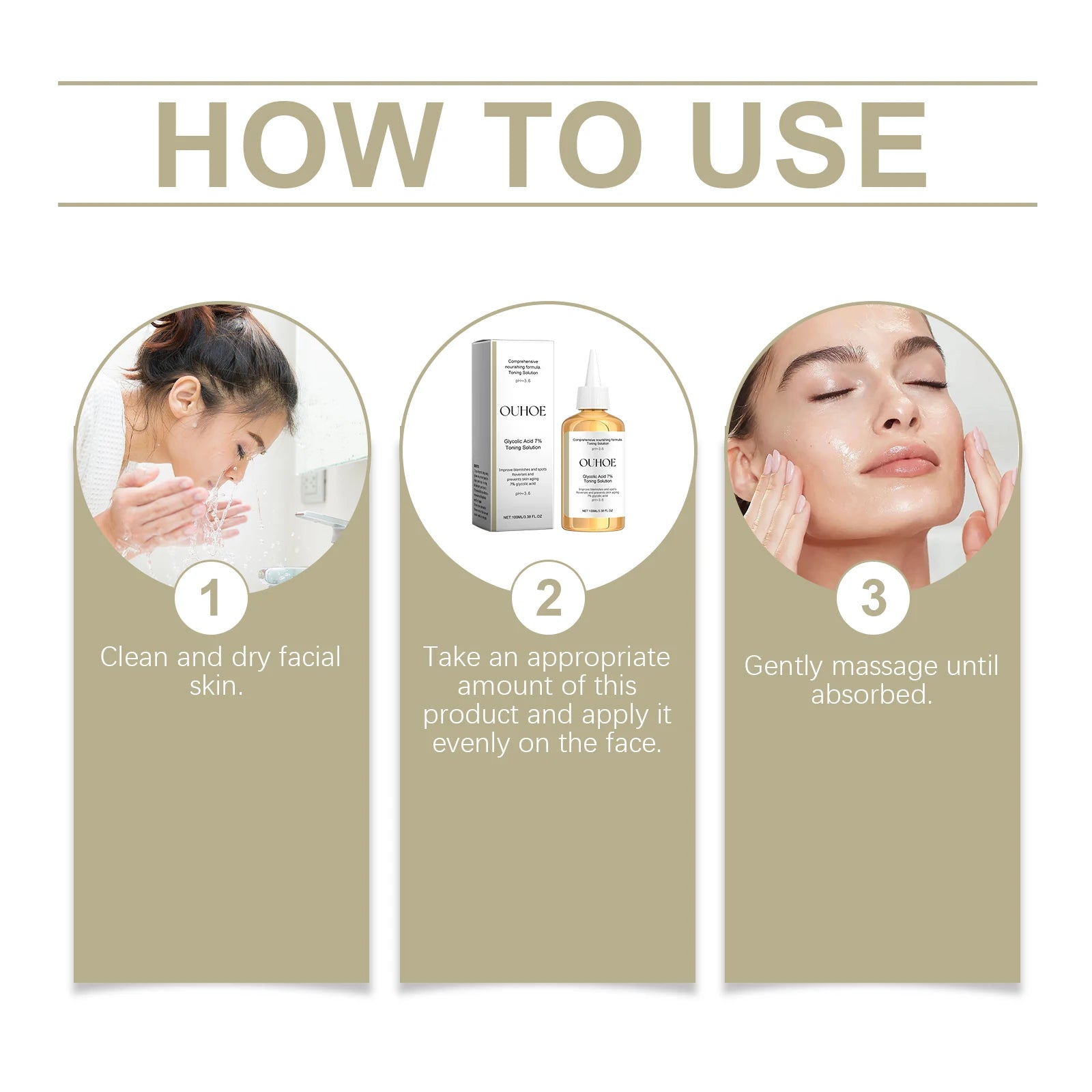Glycolic Acid 7% Moisturizing Toner Remove Acne Improve Skin Condition Replenish Water Moisturize Skin Tender Skin&Toner Essence