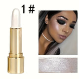 1pc/3pcs/Highlight And Contour Stick, Side Shadow Face Concealer Highlighter Stick, Golden Tube Pearl Shimmering Concealer Stick