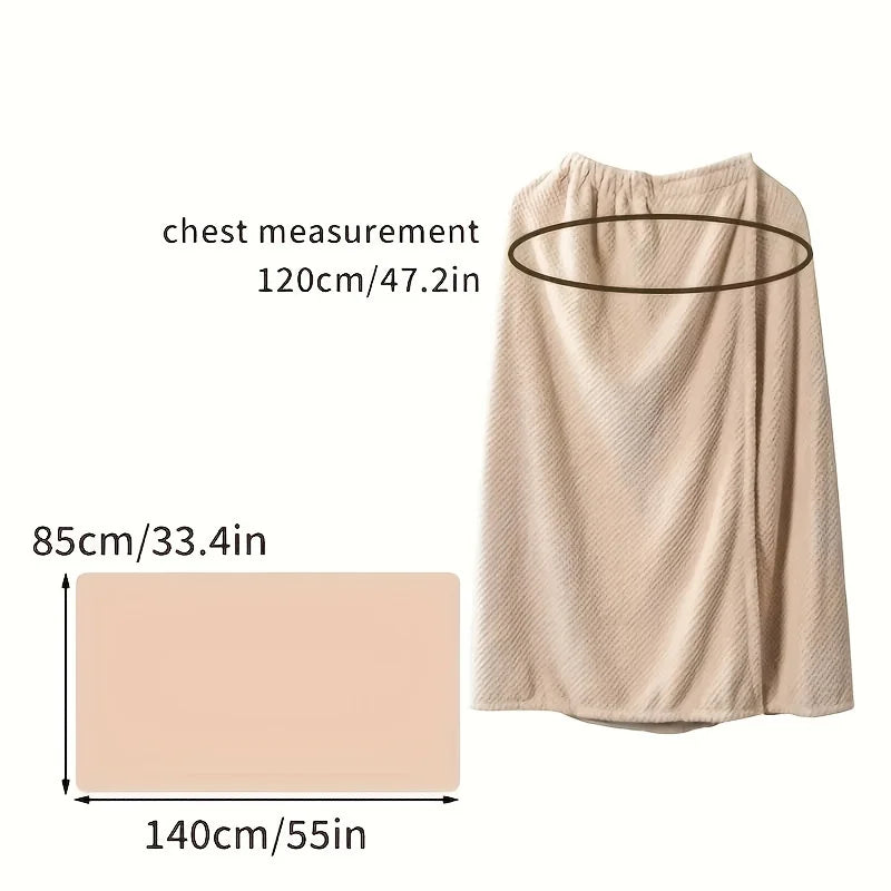 1/2Pcs Bath Wrap & Hair Towel Wrap Set - Microfiber Quick Dry Absorbent, Soft Bath Skirt & Hair Turban for Women Home Shower Spa