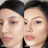 Double Head Face Contouring Stick 2 in 1 High Gloss Grey Brown Matte Nose Shadow Cream Brighten Highlighter Face Bronzer Makeup