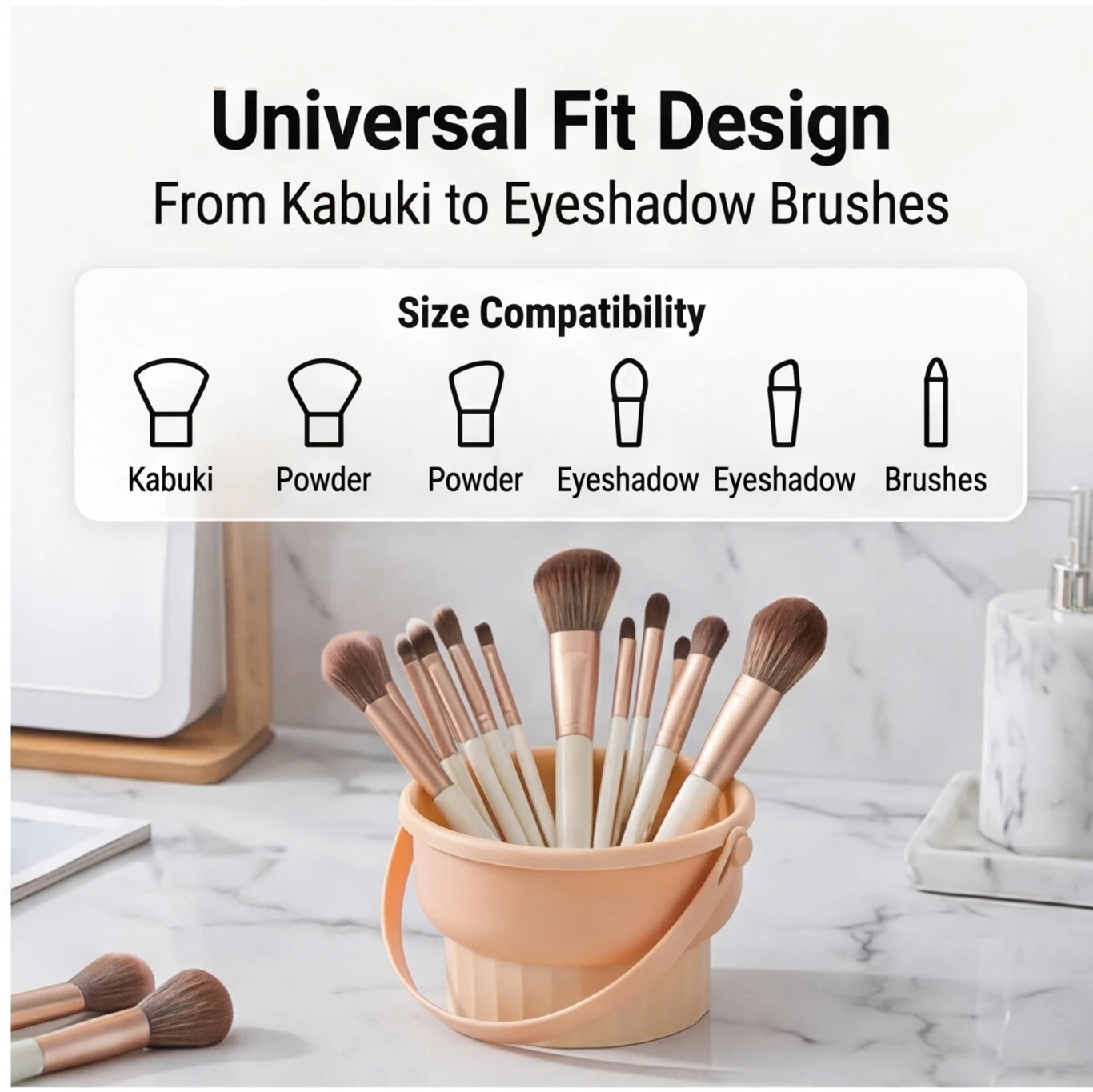 Silicone Makeup Brush Cleaning Bowl, Beauty Egg Tool with Drying Shelf – Storage Set for Powder Puff & Brushes