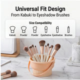 Silicone Makeup Brush Cleaning Bowl, Beauty Egg Tool with Drying Shelf – Storage Set for Powder Puff & Brushes