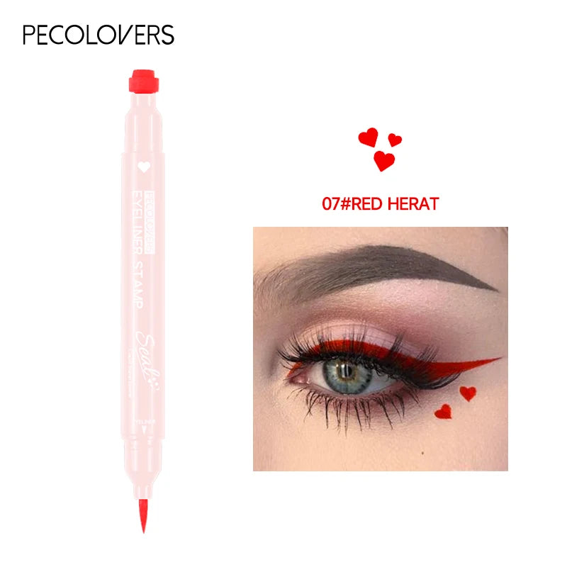 Star Liquid Eyeliner Black Moon Stamp Eye Liner Pencil 2 in 1 Waterproof Long-lasting Easy Applying Eye Eyeliner Pen Makeup