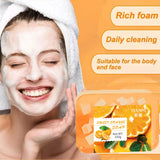 Sweet Orange Jelly Soap, Enriched with Sweet Orange and Glycerin, Deeply Cleanses the Face and Body, Hydrates and Moisturizes