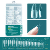 Nailpop Soft Gel Tips For Nails Acrylic Material Half Almond Artificial Nail Capsule Accessories Tool Art Salon 120pcs/box