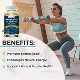 Alxfresh Magnesium Glycinate 500mg Capsule Zinc Vitamin D3 B6 for Muscle, Joint, Nerve Sleep Quality, Anxiety Stress Mood Health