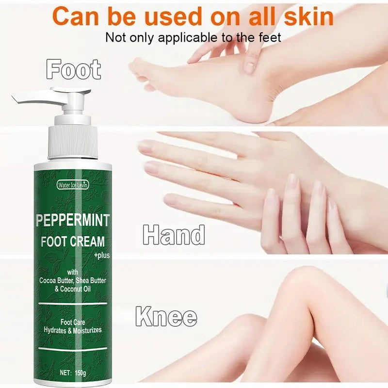 Mint Foot Cream - Moisturizes Skin - Alcohol-Free, Dry Feet Care Cream for Men and Women - Suitable for Dry Feet | Mint Foot Cream