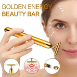24k Gold Face Lift Roller Vibration Slimming Massager Facial Stick Facial Beauty Skin Care T Shaped Vibrating Massager