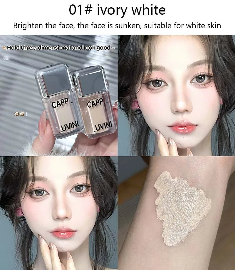 Cappuvini Crystal Ice Concealer Cream Covers Dark Circles And Acne Scars Brightens Skin Tone And Contours For Daily Makeup