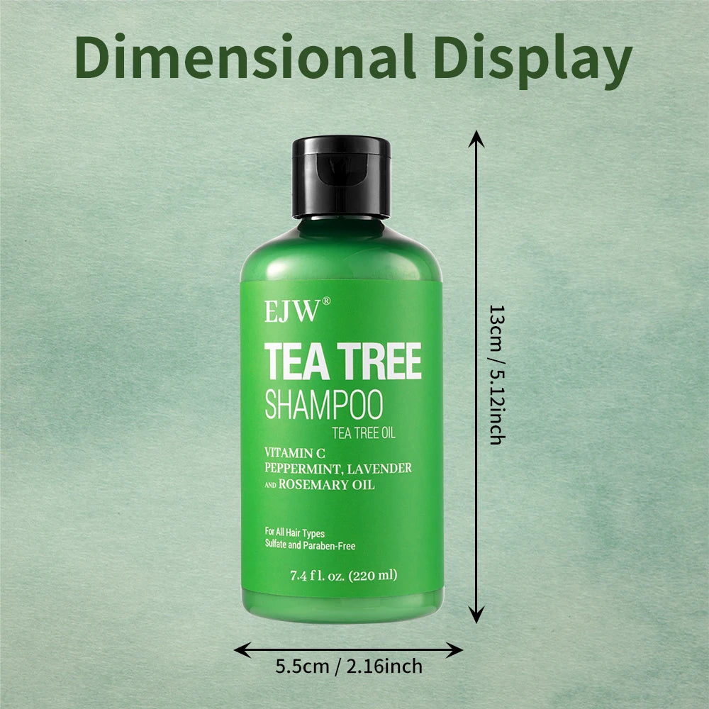 Tea Tree Shampoo Soothes Dry Scalp Controls Oil Moisturizes Hair Restores Natural Shine Sulfate Paraben Free For All Hair Types