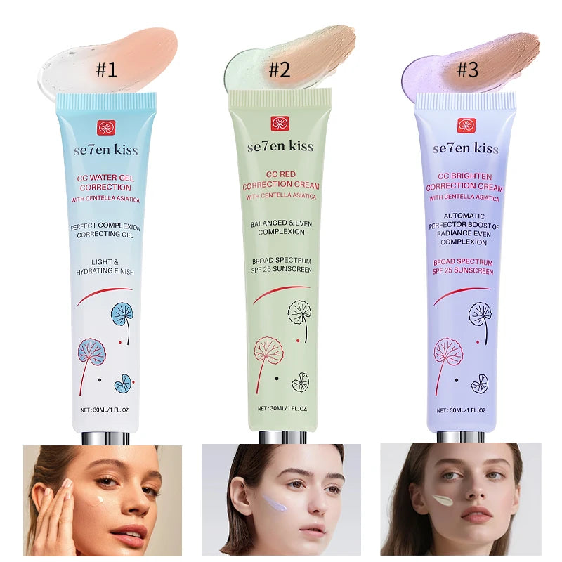 Centella Asiatica Brightening Concealer CC Cream Sunscreen Facial Pore Concealer Even Skin Tone Moisturizing Primer