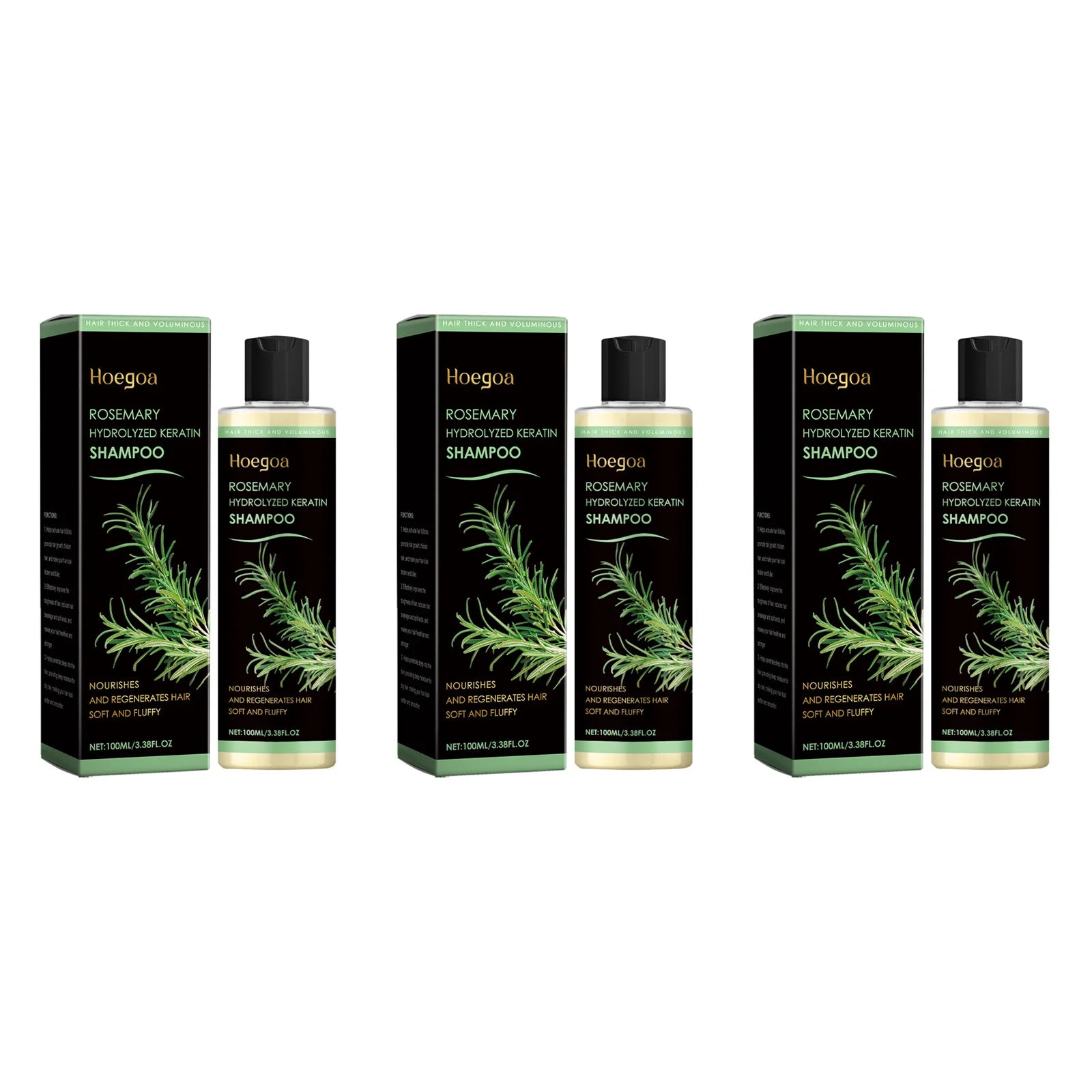 Rosemary Natural Shampoo Thickening & Strengthening Deep Nourishing Scalp Care Moisturizing Shampoo for Dry Damaged Hair Hair Home Use