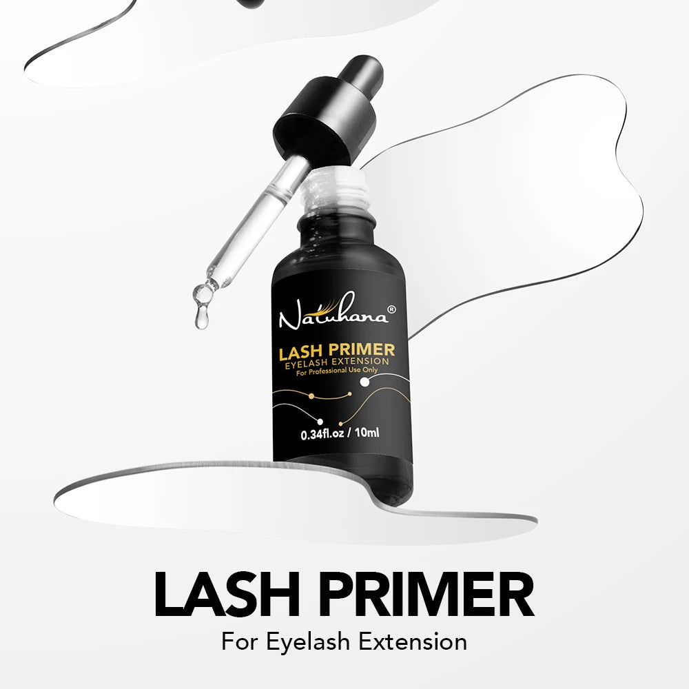 NATUHANA Premium Eyelash Extensions Glue Primer 10ml Long Lasting Fixing Agent for Professional Lash Application Makeup Tool
