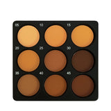 9-Color Waterproof Contour Concealer Matte Palette Medium to Deep Shades 3D Sculpting Oil Control Long Lasting Wear Makeup