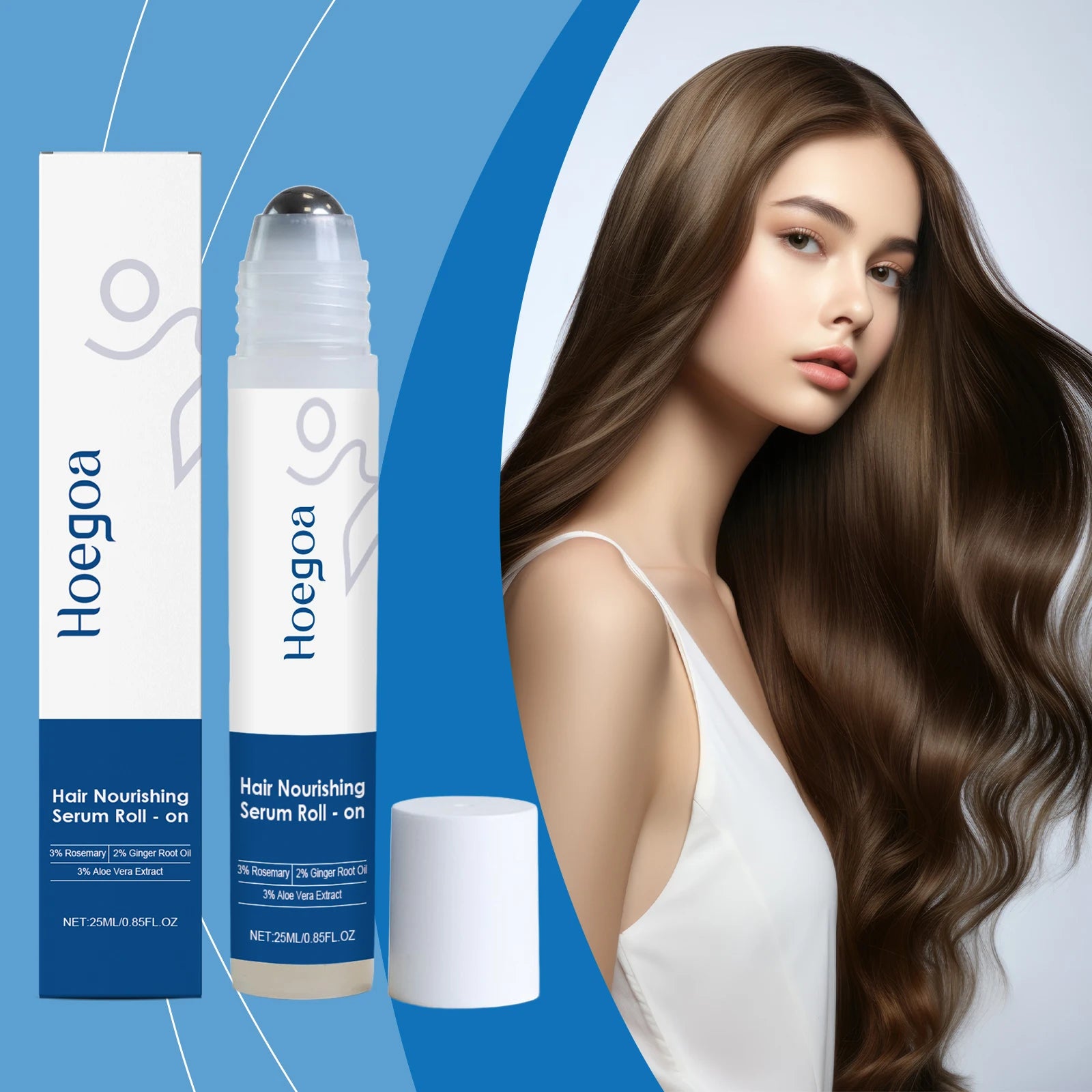 Hair Nourishing Serum Roll-On Improves Scalp Health Strengthens Hair Roots Thicker and Healthier Looking Hair Scalp Treatment Essence for Thinning Hair