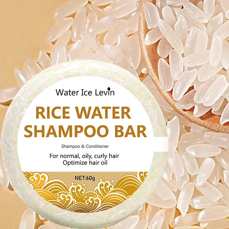 Organic Rice Shampoo Soap Bar Oil Free Conditioning Soap Rice Water Protein Nourishing Anti-loss Hair Hair Growth Soap Bar 60g