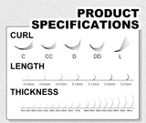 ABONNIE Premade Volume Fans Short Stem 3d/4d/5d/6d Russian  Eyelash Extension Mink Eyelash Extension All Size Lashes Tray