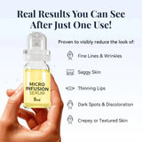 Korean Micro Molecule Anti-Aging Serum Kit, Collagen & Hyaluronic Acid, Anti-Wrinkle Firming Pore Minimizing Hydrating Skin Care
