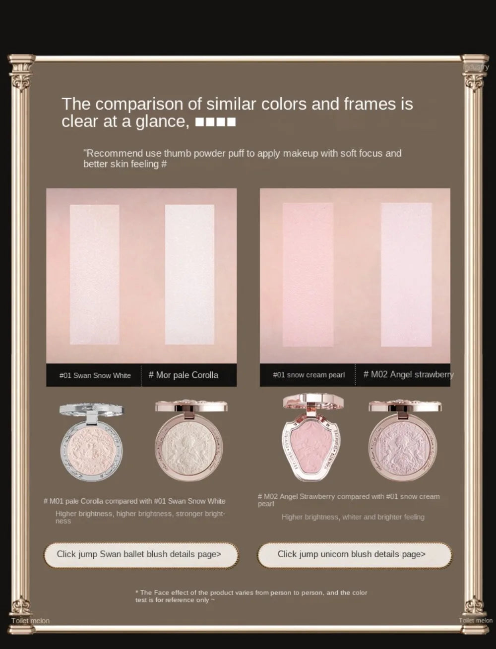 The Flower Knows Little Angel Collection Relief Highlight Face Powder Iluminador Makeup Contour Highlighter Palette 8g/0.3Fl.oz