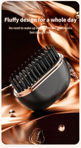Portable Wireless Straightening Comb Mini USB Rechargeable Hair Straightener Brush Multifunctional Gentle Hair Styling Accessory For Travel Daily Use