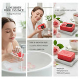 Rose essential oil soap deeply cleanses your face and body, leaving a long-lasting fragrance while moisturizing and hydrating