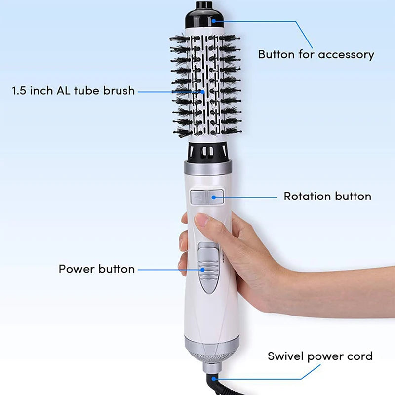 3 in 1 Round Rotating Volumizer Styler Rotating Hair Brush Automatic Rotating Styler Ionic Hair Brush hot air Dryer