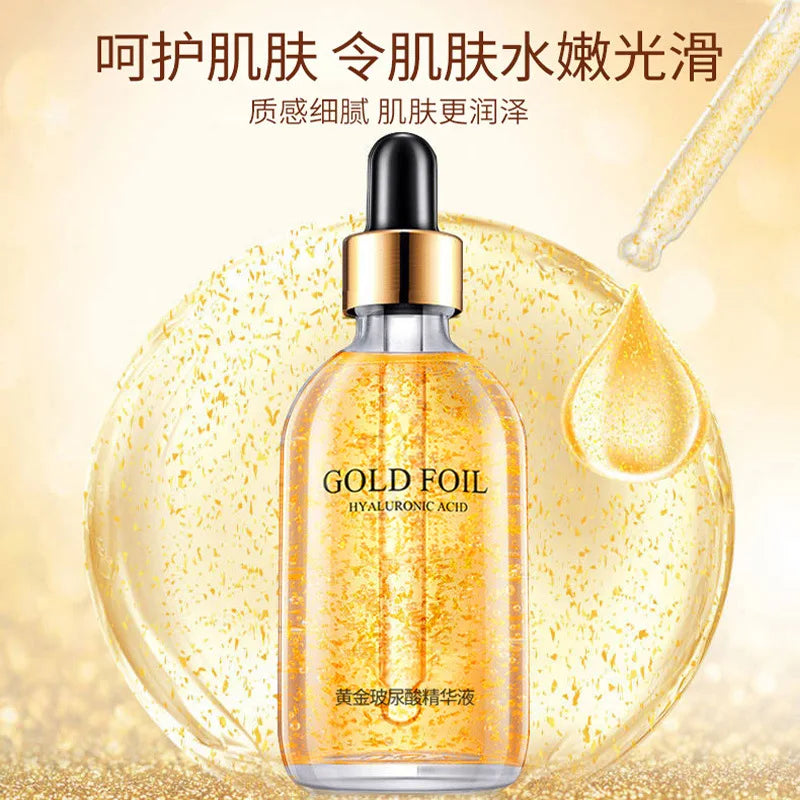 100ml 24k Gold Hyaluronic Acid Nicotinamide Face Serum Anti Aging Facial Lifting Collagen Essence Skin Care Whitening Serum