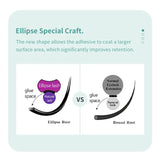 DIYDAY Ellipse Flat Eyelash Extensions 0.15 0.20 Super Softer Individual Flat Lashes Natural Look False Eyelashes for Makeup