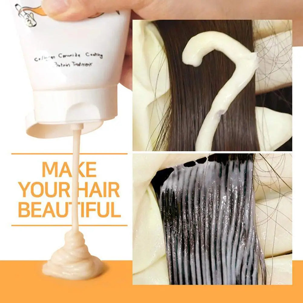 Collagen Coating Hair Conditioner Treatment Damaged Hair Revitalize Hair Straighten Soft Smooth Moisturize Keratin Hair Mask