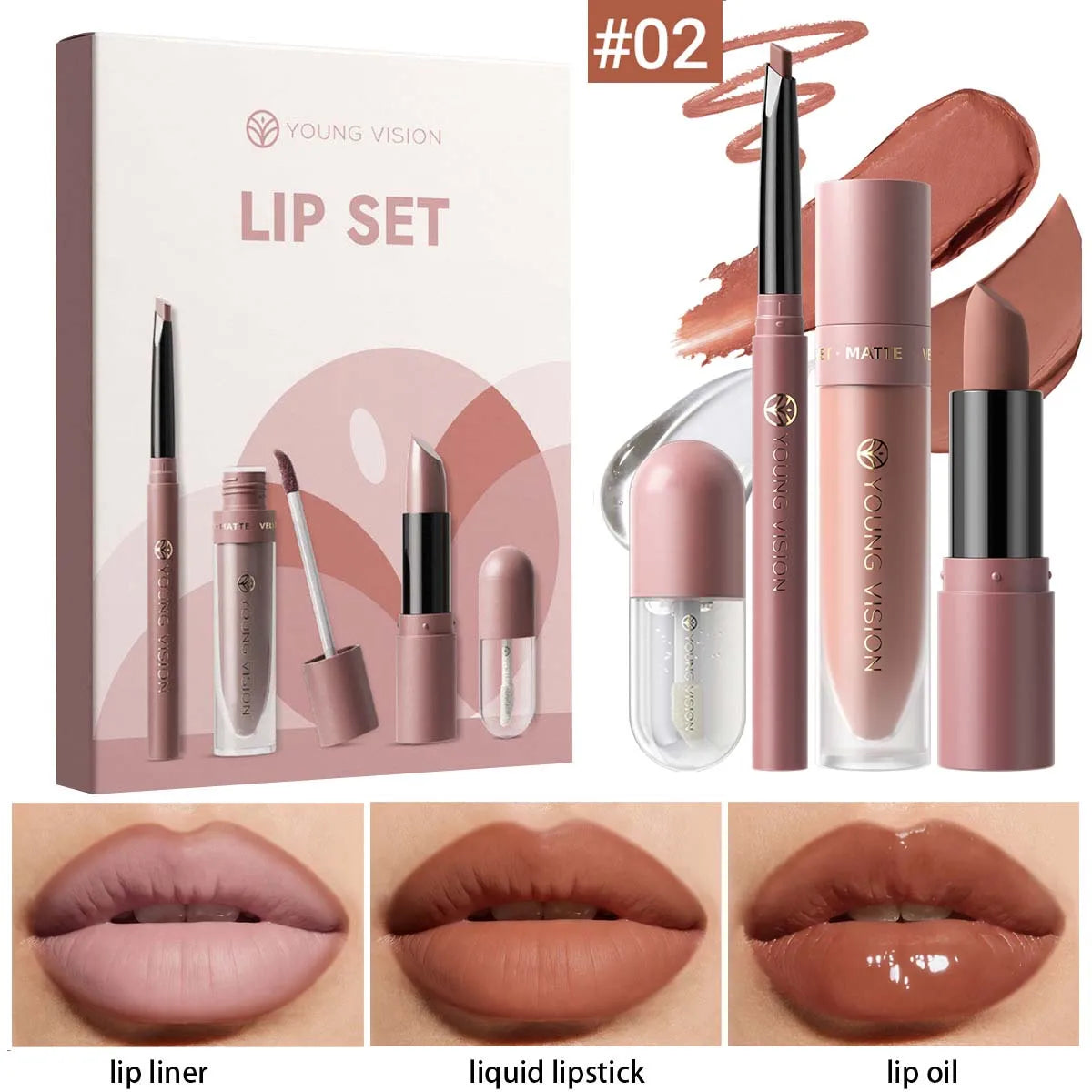 4pcs/10pcs/set Nude Lip Gloss Matte Velvet Lipstick Waterproof Long-lasting  Liquid Lipstick Women Moist Lip Tint