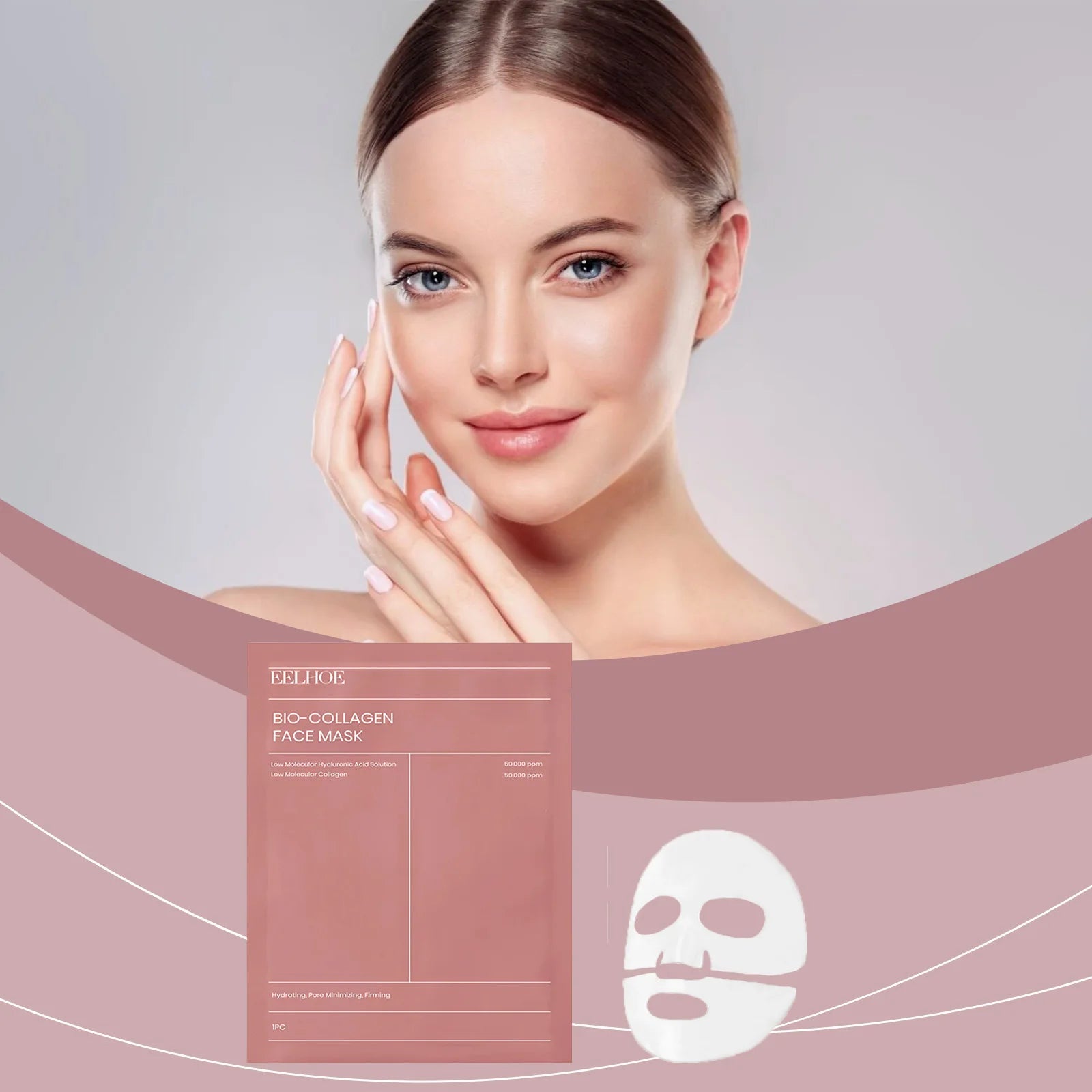 Bio Collagen Face Mask 1/3/ 5/10pcs, Deep Hydrating, Pore Minimizing, Moisturizing Overnight Mask for All Skin Types ﻿