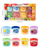 8 Pieces Vaseline Lip Balm Set Rose Lemon Flavor Moisturizing Anti-Dry Crack Long Lasting Nourishing Lip Mask Lip Care
