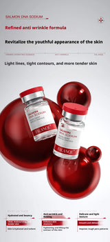 Salmon DNA Sodium Anti-wrinkle Serum Ampoule Fade Fine Lines Collagen Essence Facial Moisturizing Whitening Firming Skin Care