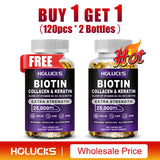Biotin+Collagen+Keratin Capsules, Hydration, Promotes Hair Growth, Strengthens Weak Nails, Joints & Bones, Anti-Aging, Whitening