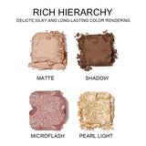 9-Color Eyeshadow Palette with Fine Glitter, Shimmer, Matte, Milk Tea Shades; Mini, Daily Use, Student-Friendly Makeup