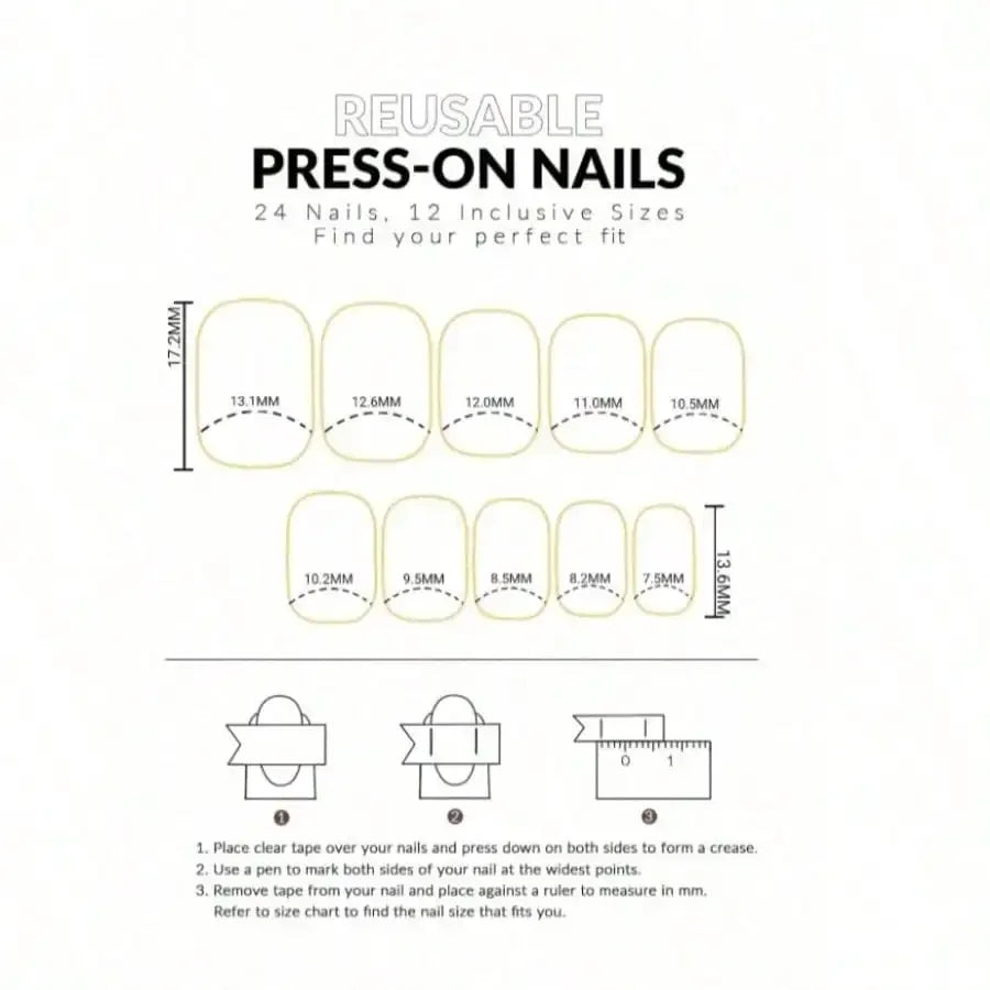24Pcs Cool-Tone Green Press On Nails 3D Wavy French Cat Eye For Women Party Daily