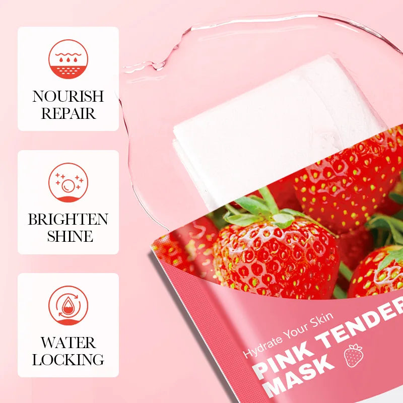 10pcs Fruits Facial Masks For Face Skincare Moisturizing Brightening Hydrating Firming Face Mask Beauty Face Skin Care Products