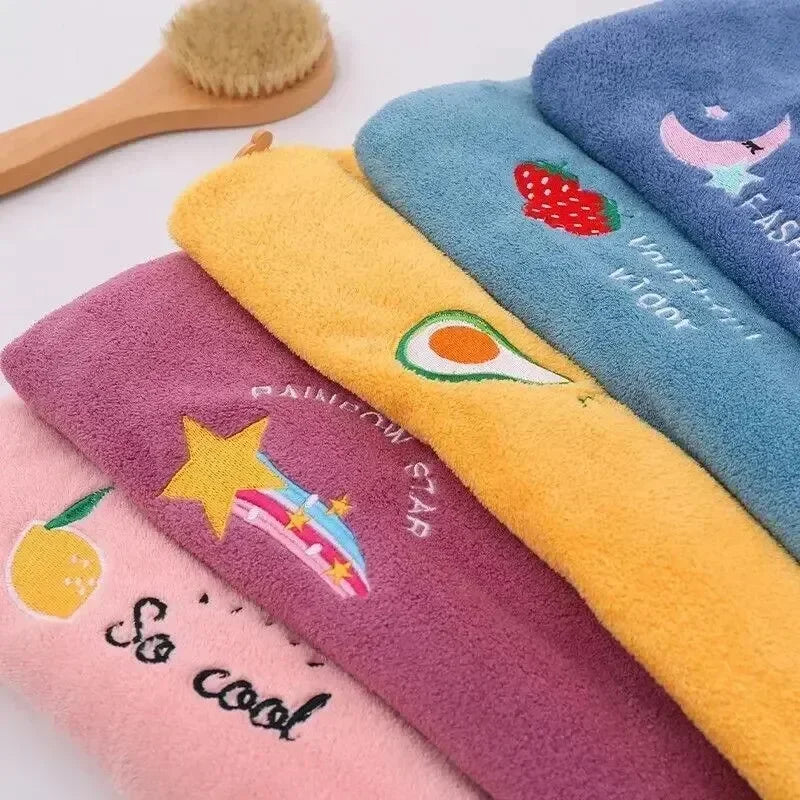 Quickly Dry Hair Hat Towels Super Absorbent Soft Bathroom Women Head Towels Cute Hair Towel Hair Dry Wrap Bonnets