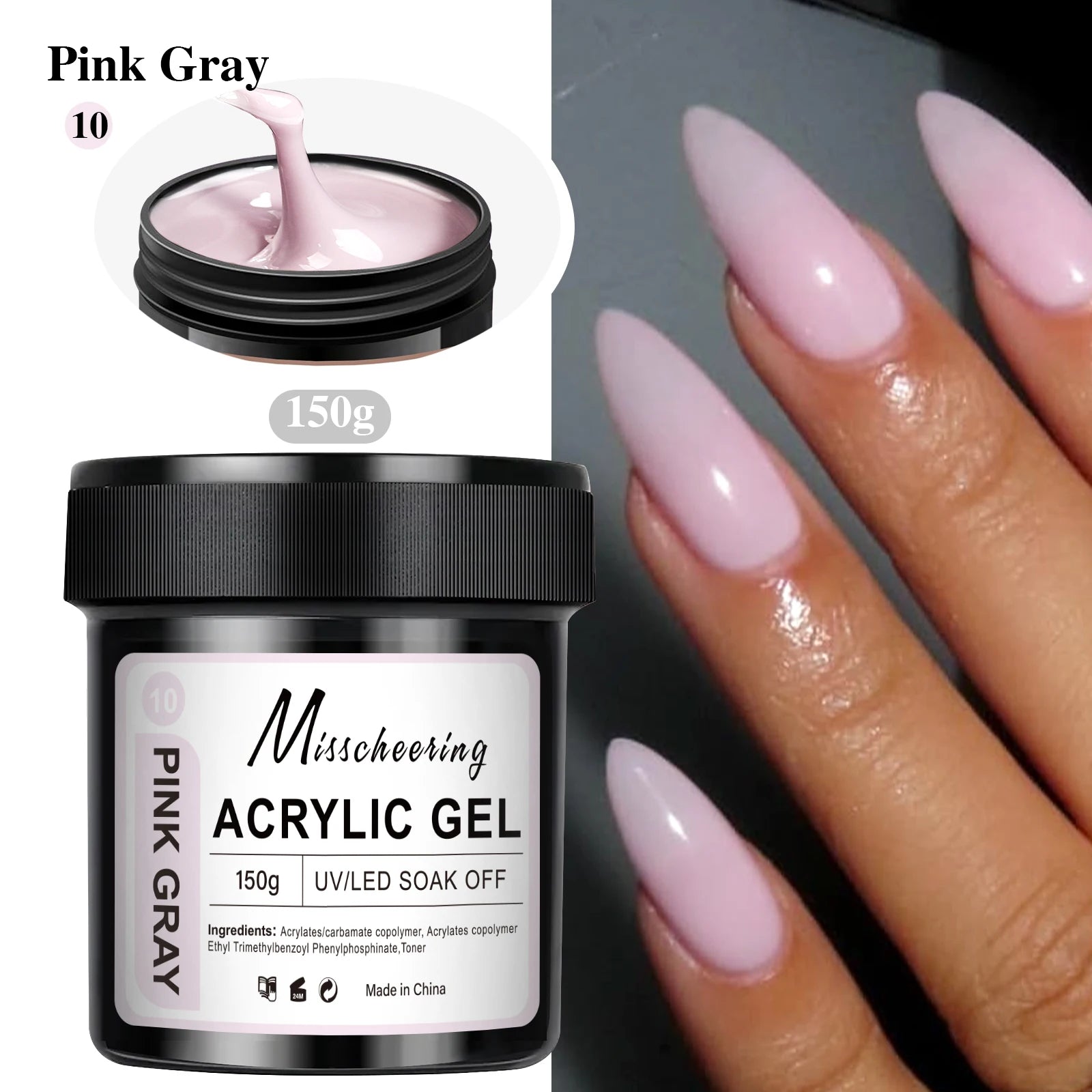 150g Large Capacity Nail Extension Gel Acrylic Semi-Permanent UV/LED Gel Varnish Suitable for DIY Design Nail Art Extension Tool