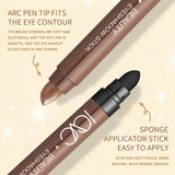 Double-ended Eyeshadow Pen Eyeliner Multiuse Shimmer Shadow Pearlescent Glitter Brightening Longlasting Waterproof Sweat-proof