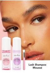 NATUHANA 60ml Gentle Lash Cleansing Mousse No Irritation Eyelash Shampoo for Extensions Grafting Makeup Remover Glue Cleanser