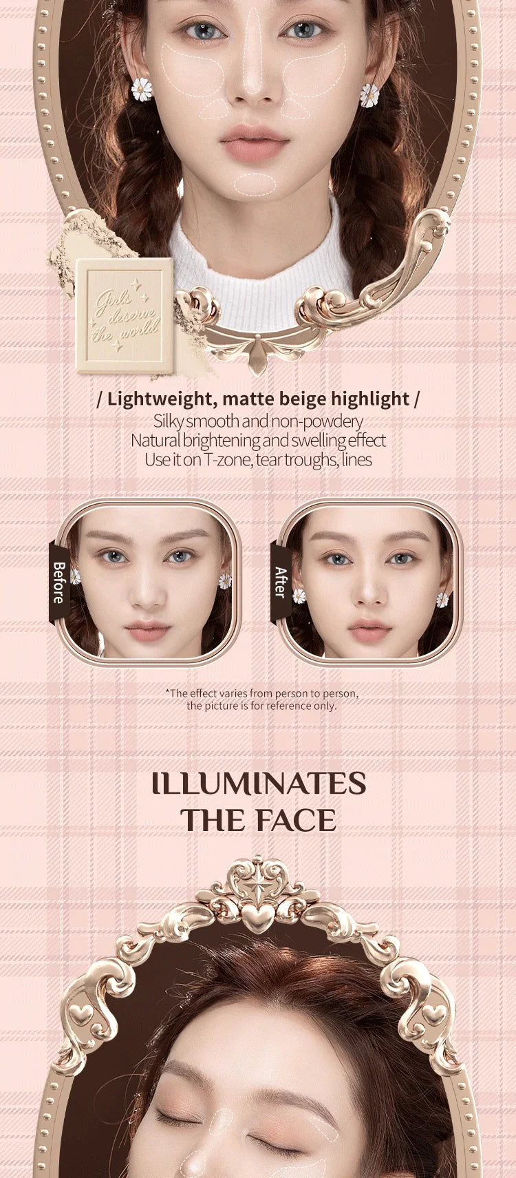 Flower Knows Chocolate Wonder-Shop Highlighter Contour Powder Face Palette For Women Bronzer Illuminator original highend makeup