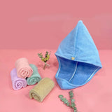 Ultra-Absorbent Coral Fleece Hair Towel Wraps with Button Closure - Quick-Dry, Soft, and Stylish Hair Drying Caps for Women